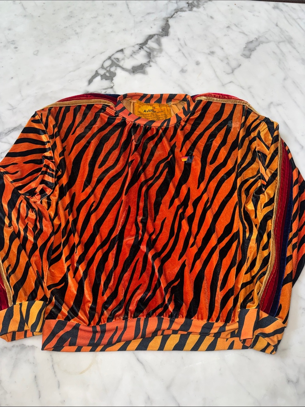 Aviator Nation Classic Velvet Tiger Sweatshirt